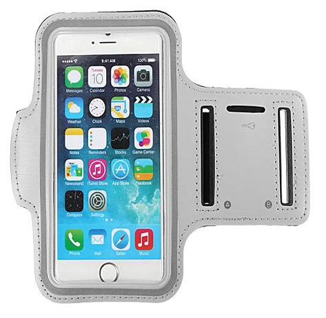 Sports Armband XL (Universal) - Silver for Large Phones (e.g. iPhone 6 Plus) (OEM)