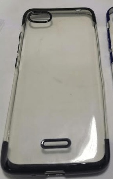 OEM Soft Silicone TPU Back Cover for Xiaomi Redmi 6A (Clear with Black Frame)