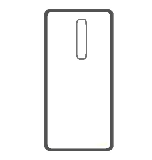 TPU Silicone back cover case Clear with frame black for Nokia 8 (oem)