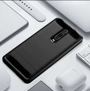 Θήκη  TPU σιλικονη Carbon Fiber Armor Shockproof   πίσω κάλυμμα για Xiaomi Mi 9T / Redmi K20 Pro Μαύρο (oem)