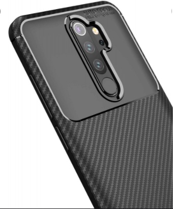 Xiaomi Note 8 Pro Carbon Fiber TPU Silicone Shockproof Rear Cover (Black) (oem)