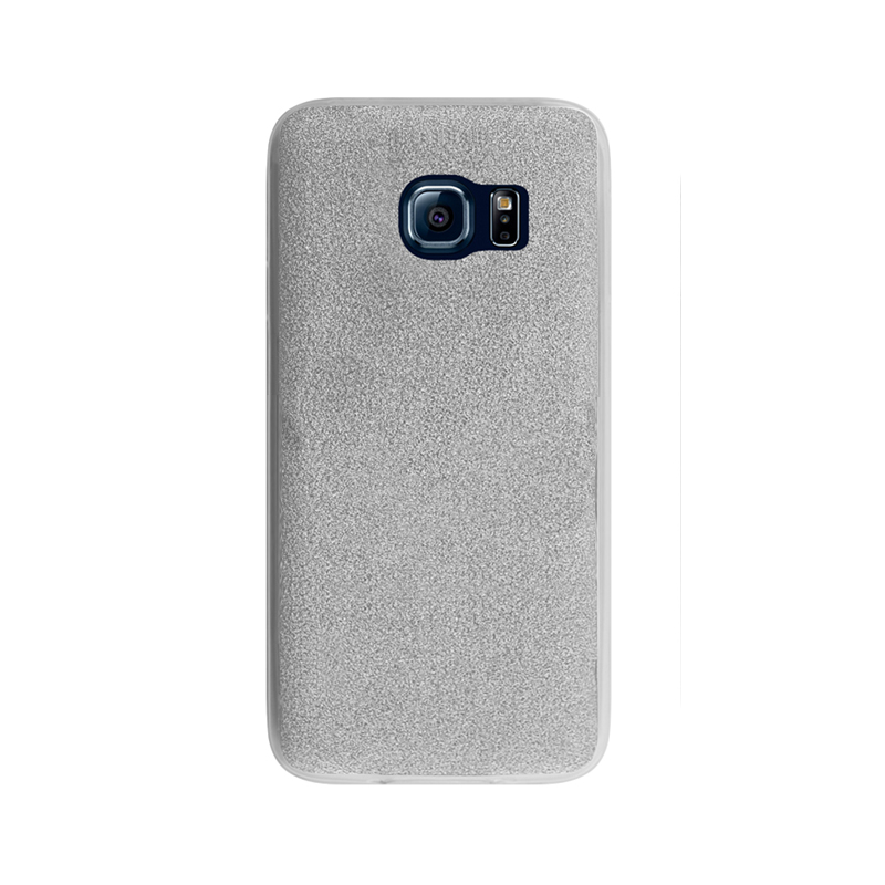 Θήκη  tpu  cover για Samsung Galaxy S6 edge gliter silver (OEM)