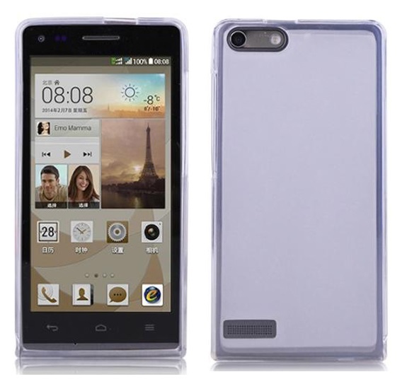 TPU Gel Case for Huawei Ascend G6 Transparent White (OEM)
