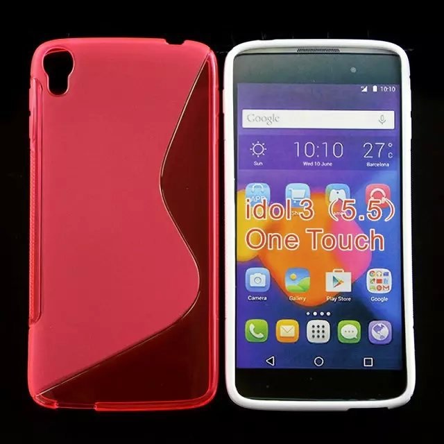 Θήκη TPU GEl S-Line για Alcatel One Touch Idol 3 (5.5) Κόκκινο (OEM)