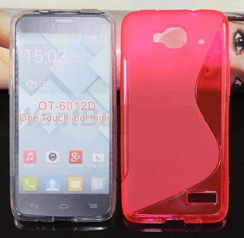 Θήκη TPU GEL S-Line για Alcatel One Touch Idol Mini OT-6012X/OT-6012D Ρόζ (OEM)