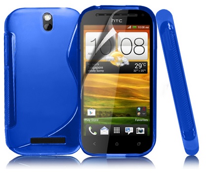 HTC One SV TPU Gel S-Line Silicone Case (Blue) (OEM)
