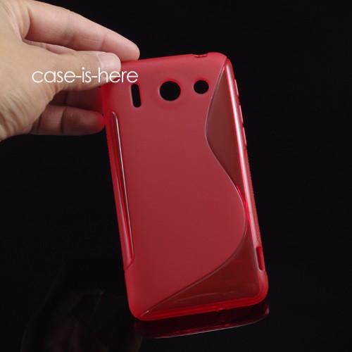 Θήκη TPU GEL Με Γραμμή S για Huawei Ascend G510 Κόκκινο (OEM)