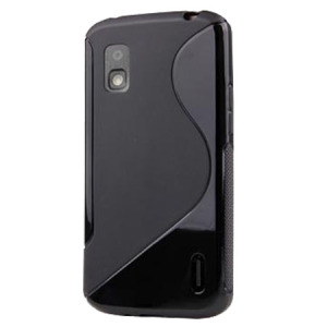 Θήκη σιλικόνης TPU S-Line για LG Google Nexus 4 E960 Μαύρη OEM