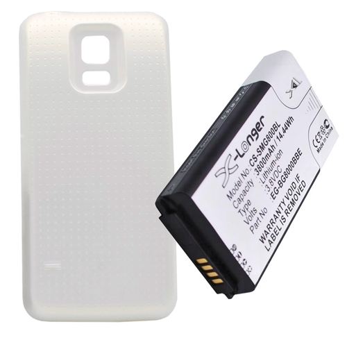 Ενισχυμένη Μπαταρία 3.85V 6300mAh με Λευκό Καπάκι Μπαταρίας για Samsung Galaxy S5 Mini G800F (OEM) (BULK) Ενισχυμένη Μπαταρία 3.85V 6300mAh με Λευκό Καπάκι Μπαταρίας για Samsung Galaxy S5 Mini G800F (OEM) (BULK)