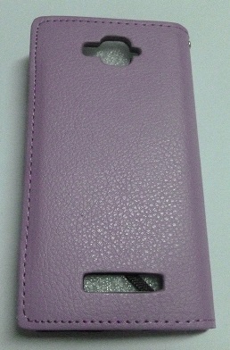 Leather Magnetic Wallet/Case for Alcatel One Touch Pop C7 OT-7041D Purple (OEM)