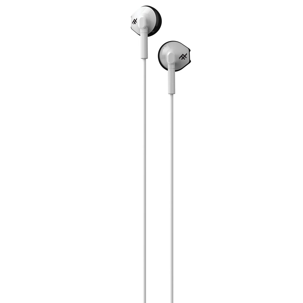 iFrogz InTone Wireless + Mic Ergonomic Bluetooth Earbuds + Sweat Resistant + Magnetic Clip - White