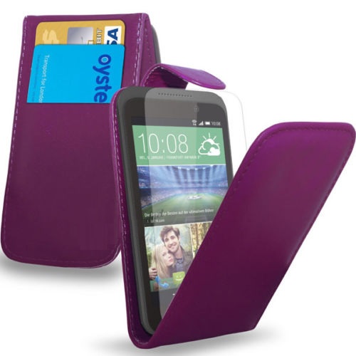 Leather Flip Case for HTC Desire 320 Purple (OEM)