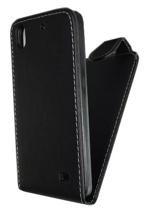Huawei Ascend G620s Leather Flip Case (Black) (OEM)