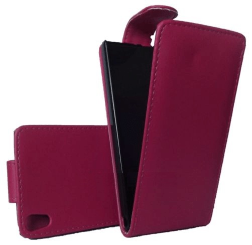 Leather Flip Case for Huawei Ascend P6 Pink (OEM)
