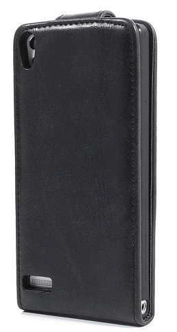 Leather Flip Case for Huawei Ascend P6 Black (OEM)