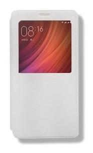 Xiaomi Redmi Pro Flip Leather Case with Hard Plastic Back Cover (White) (OEM)