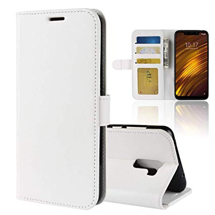Leather Flip Case for Xiaomi Pocophone F1 White (OEM)