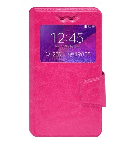 HTC Desire 620 Leather Wallet/Case in Pink (OEM)