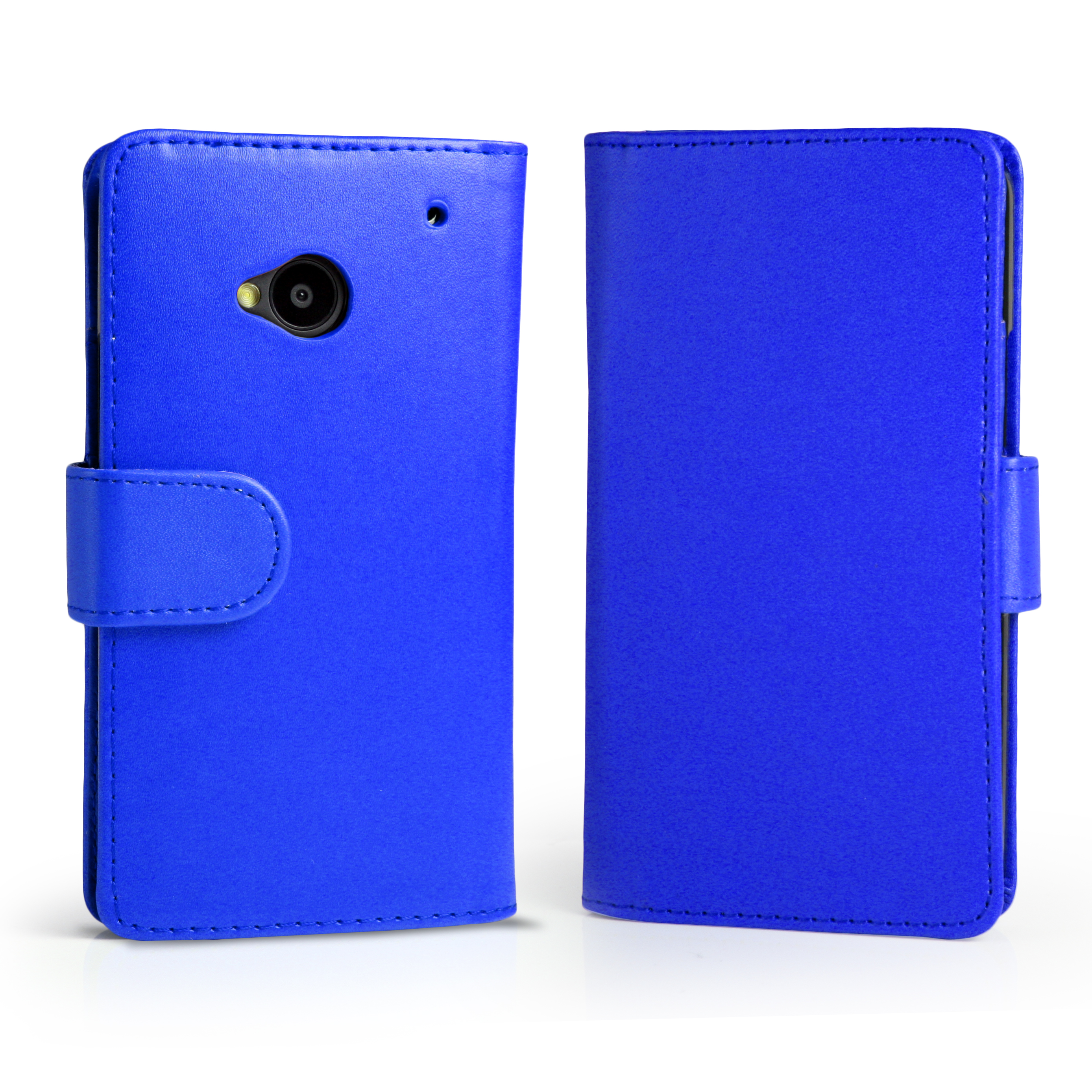 Leather Wallet/Case for HTC One Blue (OEM)