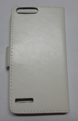 Leather Wallet/Case for Huawei Ascend P7 Mini White (OEM)