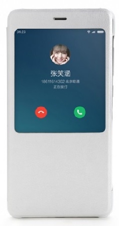 Original Smart Flip Leather Case with Smart Wake Up/Sleep Function For Redmi Note 4 Silver (Xiaomi)