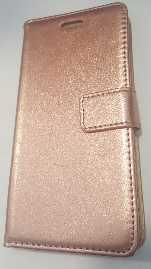 Leather Wallet Case for Sony Xperia XA metalic pink (OEM)