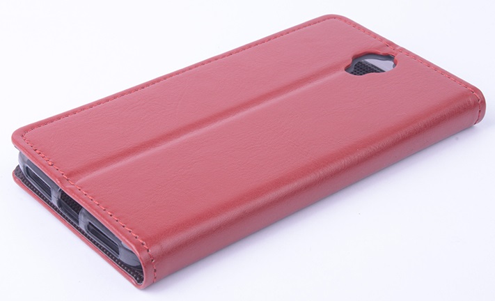 Leather Wallet Stand/Case for Alcatel One Touch Idol X Plus 6043D Brown (OEM)