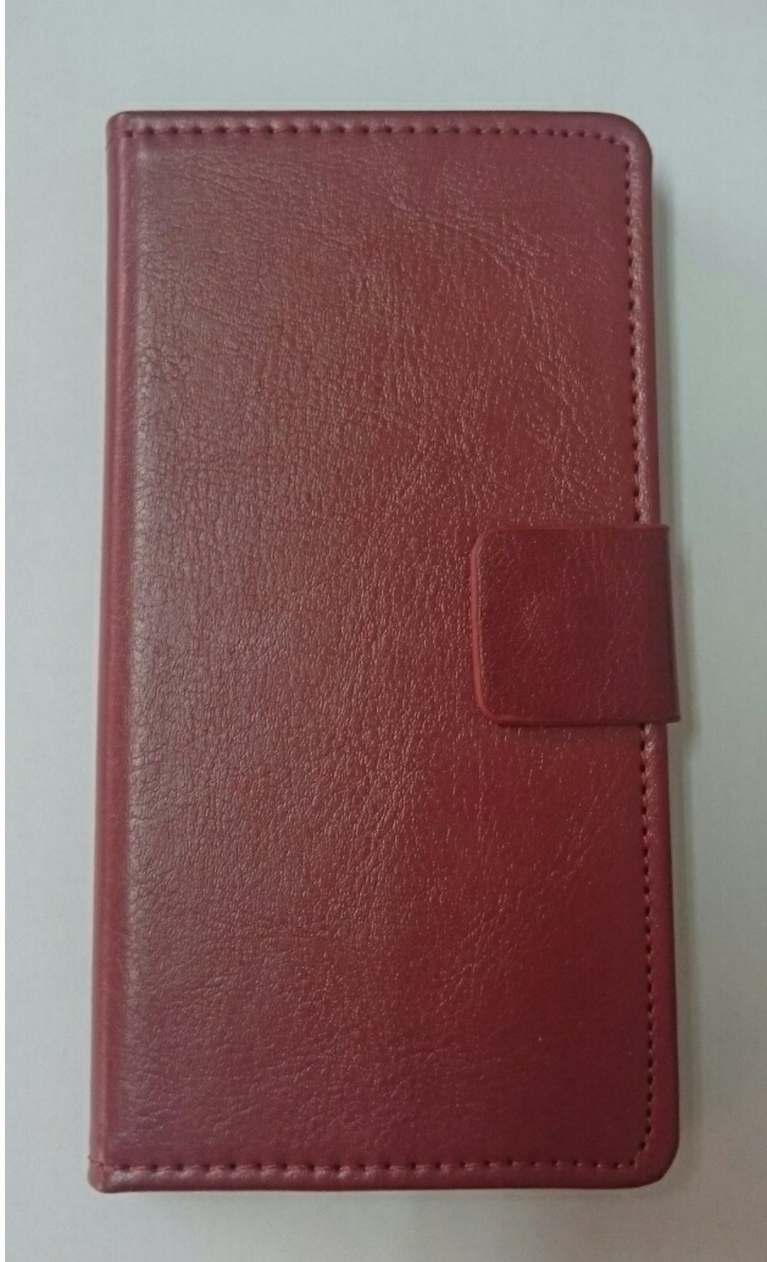 Leather Wallet Stand/Case for Alcatel One Touch Idol X Plus 6043D Brown (OEM)