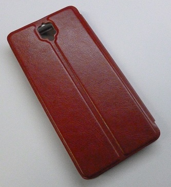 Leather Stand/Case for Alcatel One Touch Idol X Plus (6043D) Red (OEM)