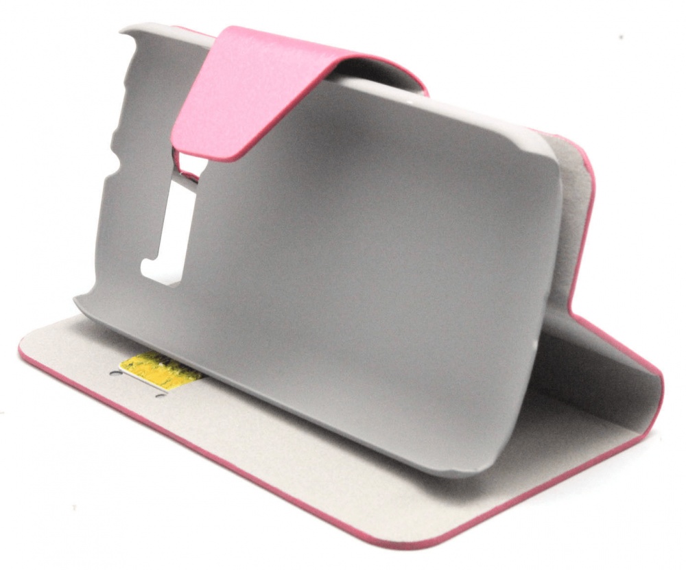 Leather Wallet Stand/Case for Alcatel One Touch Pop C5 (OT-5036D) Fancy Pink (OEM)