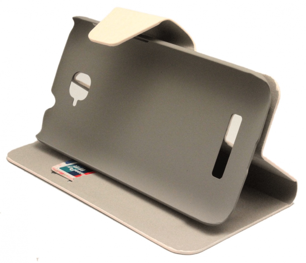 Δερμάτινη Stand Θήκη/Πορτοφόλι για Alcatel One Touch Pop C7 OT-7041D Λευκό (OEM)