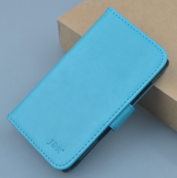 Huawei Ascend G620s Leather Wallet Stand/Case (Light Blue) (OEM)