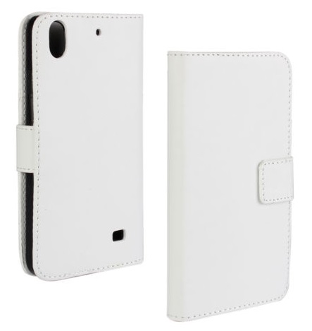 Huawei Ascend G620s Leather Wallet Stand/Case (White) (OEM)