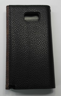 Leather Wallet Stand Case With Silicone Back Cover for Samsung Galaxy Note 5 Black Brown Snake (OEM)