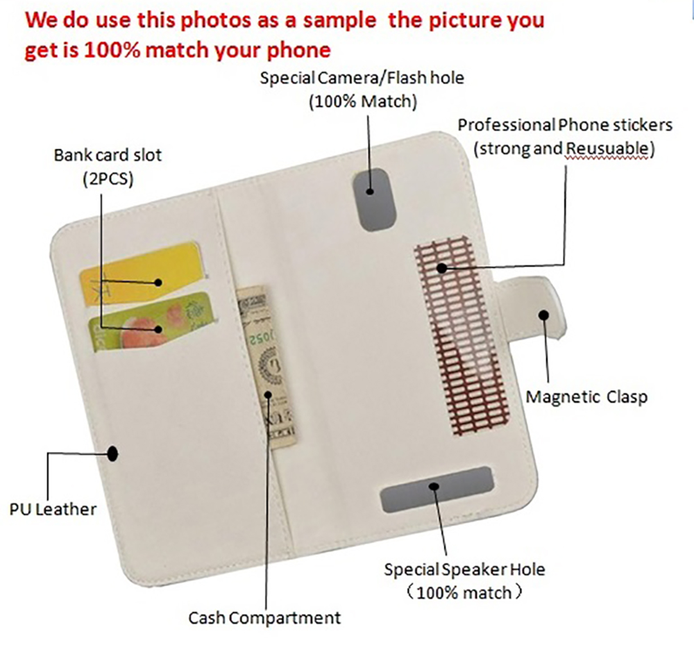 Luxury PU Leather Protective Phone Cover For Ulefone S8 Light Blue (OEM)