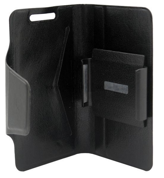 Universal Flip Book Large Case for Phones - ( to ) (4.3-inch) (3.5-inch) (Foldable Grip) (Black)