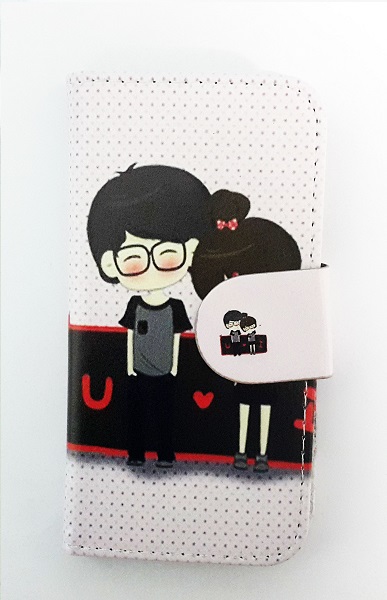 Universal Flip Book Small Gel Case for Phones 3-inch – (Boy & Girl) (3.5-inch) (OEM)