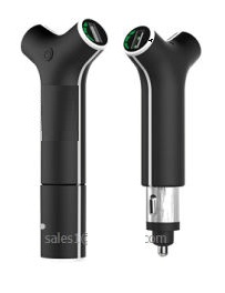 Universal Car Charger and power bank- Black