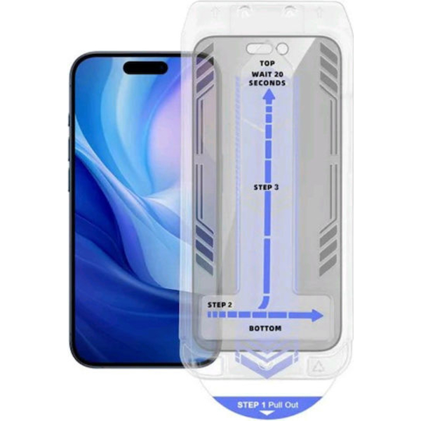 Vivid Privacy Full Face Tempered Glass Μαύρο (iPhone 17 / 17 Pro / 16 Pro)