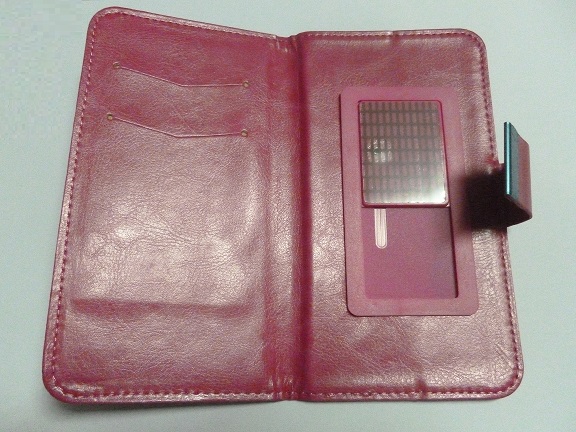 Vodafone Smart 4 Max Flip Book Gel Case (Magenta) (OEM)