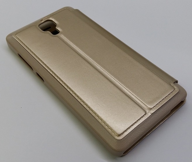 Xiaomi Mi 4 Leather Wallet Case with Window & Back Plastic Cover (Gold) (OEM)