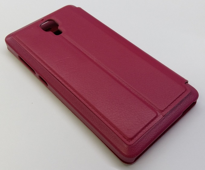 Xiaomi Mi 4 - Δερμάτινη θήκη πορτοφόλι με παράθυρο Και Πίσω Πλαστικό Κάλυμμα Σκούρο Φούξια (ΟΕΜ)