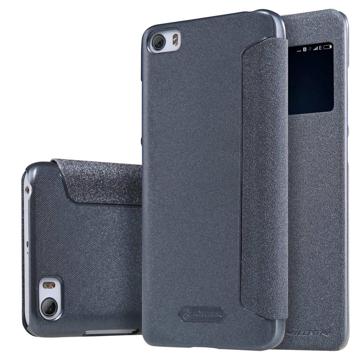 Xiaomi Mi 5 Nillkin Sparkle Book S-View Case with Back Cover (Grey) (Nillkin)