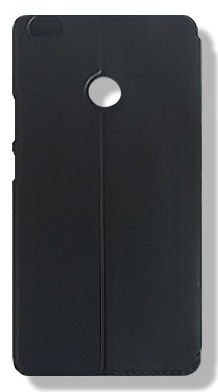 Xiaomi Mi Max- Δερμάτινη θήκη Με Παραθυράκια Και Πίσω Πλαστικό Κάλυμμα Μαύρο (ΟΕΜ)