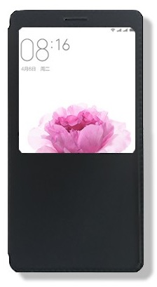 Xiaomi Mi Max Leather Wallet Case with Card Slot & Back Plastic Cover (Black) (OEM)