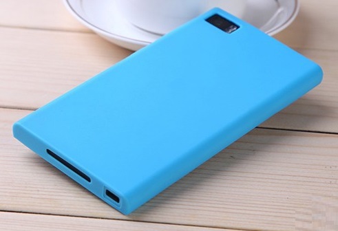 Xiaomi Mi3 - Protective TPU Gel Case With Front Cover Transparent Light Blue (OEM)