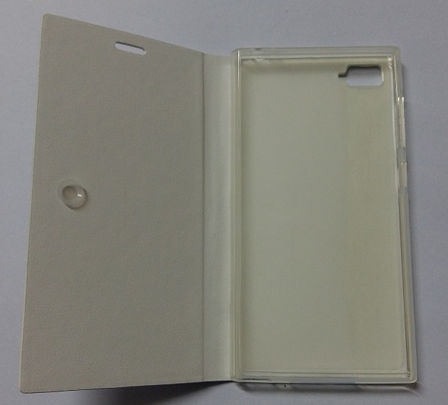 Xiaomi Mi3 - Leather Flip Case With Silicone Back Cover White (OEM)