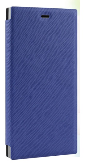 Xiaomi Mi3 - Leather Flip Case With Hard Back Cover Dark Blue (OEM)