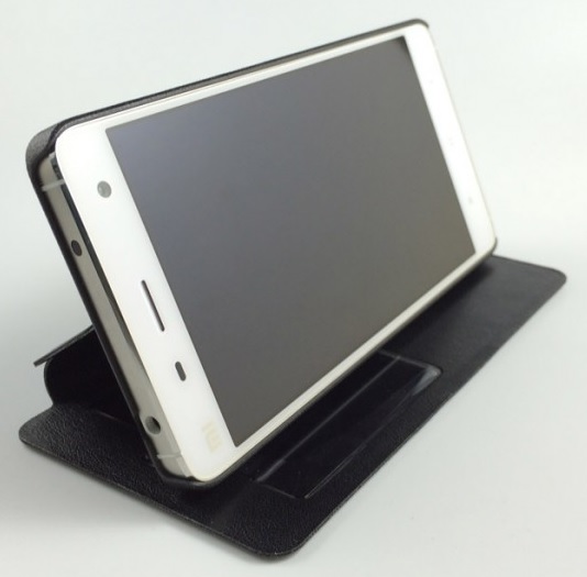 Xiaomi Redmi 2 - Δερμάτινη θήκη πορτοφόλι με παράθυρο Και Πίσω Πλαστικό Κάλυμμα Μαύρο (ΟΕΜ)