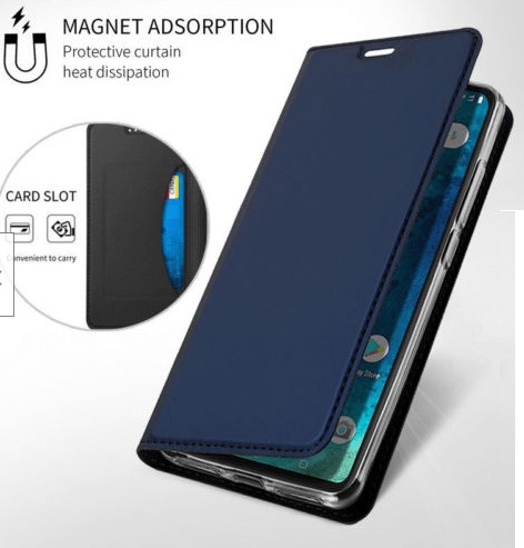 Magnetic Book Case for Xiaomi Redmi 7A Metallic Blue (OEM)